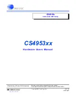 Предварительный просмотр 1 страницы Cirrus Logic CS4953xx Hardware User Manual