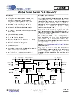 Предварительный просмотр 1 страницы Cirrus Logic CS8420 Manual