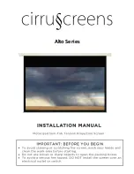 Cirrus Screens Alto Series Installation Manual preview