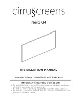 Cirrus Screens Nero G4 Installation Manual preview