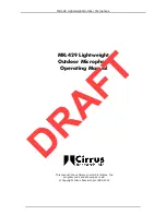 Cirrus MK:429 Operating Manual preview