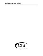 Предварительный просмотр 1 страницы CIS CIS-NW-POE User Manual