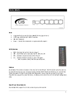 Preview for 5 page of CIS CIS-NW-POE User Manual