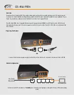 CIS CIS-NW-POE4 Quick Setup Manual preview