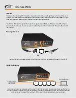 CIS CIS-SW-POE4 Quick Setup Manual preview