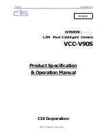 Preview for 1 page of CIS iVISION Security VCC-V90S Product Specification  & Operation Manual