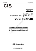 CIS VCC-5CXP3R Product Specification & Operational Manual preview