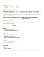 Preview for 1 page of Cisco MERAKI MR56 Installation Manual