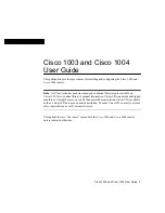 Cisco 1003 User Manual предпросмотр