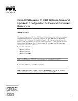 Preview for 1 page of Cisco 11.0 BT Release Notes