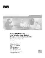 Preview for 1 page of Cisco 11500 Series Hardware Installation Manual