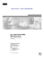 Предварительный просмотр 1 страницы Cisco 15216 EDFA2 Operation Manual