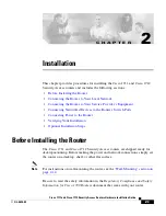 Предварительный просмотр 1 страницы Cisco 1711 - Security Access Router Hardware Installation Manual