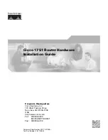 Cisco 1751 Hardware Installation Manual preview