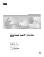 Preview for 1 page of Cisco 1801 Configuration Manual