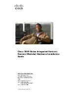 Cisco 1841 - 3G Bundle Router Hardware Installation Manual preview