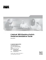 Предварительный просмотр 1 страницы Cisco 2950 - Catalyst Switch Hardware Installation Manual