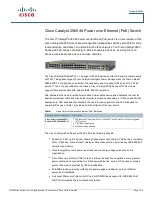 Preview for 1 page of Cisco 2960-48PST-L - Catalyst Switch Product Support Bulletin