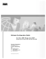 Preview for 1 page of Cisco 3600 Series Software Configuration Manual