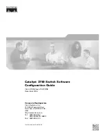 Предварительный просмотр 1 страницы Cisco 3750G - Catalyst Integrated Wireless LAN Controller Configuration Manual