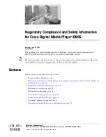 Preview for 1 page of Cisco 4300G Safety Information Manual