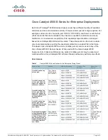 Preview for 1 page of Cisco 4506-E - Catalyst Switch Overview