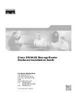 Preview for 1 page of Cisco 5428 - SN Router Hardware Installation