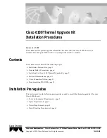 Preview for 1 page of Cisco 6100 Installation Procedures Manual