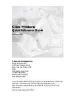 Предварительный просмотр 1 страницы Cisco 6160 Quick Reference Manual