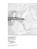 Предварительный просмотр 1 страницы Cisco 675 - 675 Router Installation And Operation Manual