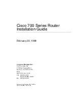 Cisco 700 series Installation Manual preview