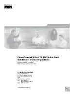 Preview for 1 page of Cisco 7300-6T3 Installation And Configuration Manual