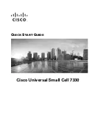 Cisco 7330 Quick Start Manual preview