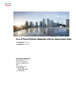 Preview for 1 page of Cisco 7821 Administration Manual