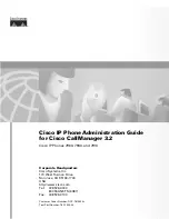 Предварительный просмотр 1 страницы Cisco 7910 Series Administration Manual