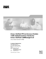 Cisco 7936 - IP Conference Station VoIP Phone Administration Manual preview