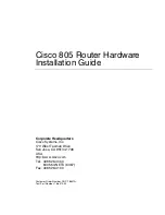 Cisco 805 Series Hardware Installation Manual предпросмотр