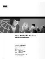 Cisco 806 Installation Manual предпросмотр