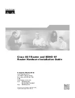 Cisco 837 Hardware Installation Manual preview