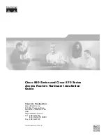 Предварительный просмотр 1 страницы Cisco 850 Series Hardware Installation Manual