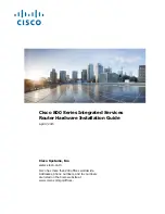 Cisco 860 Series Hardware Installation Manual preview