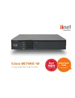 Cisco 867VAE-W Quick Start Manual предпросмотр