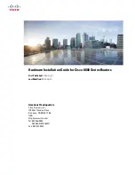 Preview for 1 page of Cisco 8800 Series Hardware Installation Manual