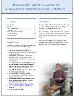 Cisco 881W - Integrated Services Router Wireless Installing And Activating preview