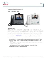 Cisco 9971 Slimline Datasheet preview