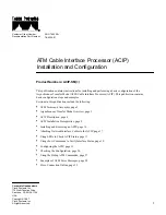 Cisco ACIP-SM= Installation And Configuration Manual preview