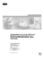 Preview for 1 page of Cisco AIR-AP1020 - 1000 Series Lightweight Access Point Quick Start Manual