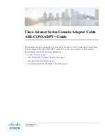 Preview for 1 page of Cisco AIR-CONSADPT Manual