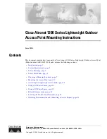 Cisco AIR-LAP1310G Mounting Instructions preview