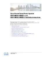 Cisco AIR-PWRINJ-60RGD1 Series Installation Instructions Manual preview